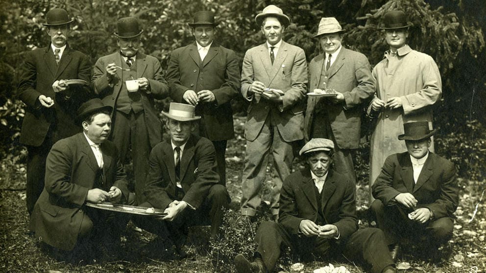 Men at a Clambake.