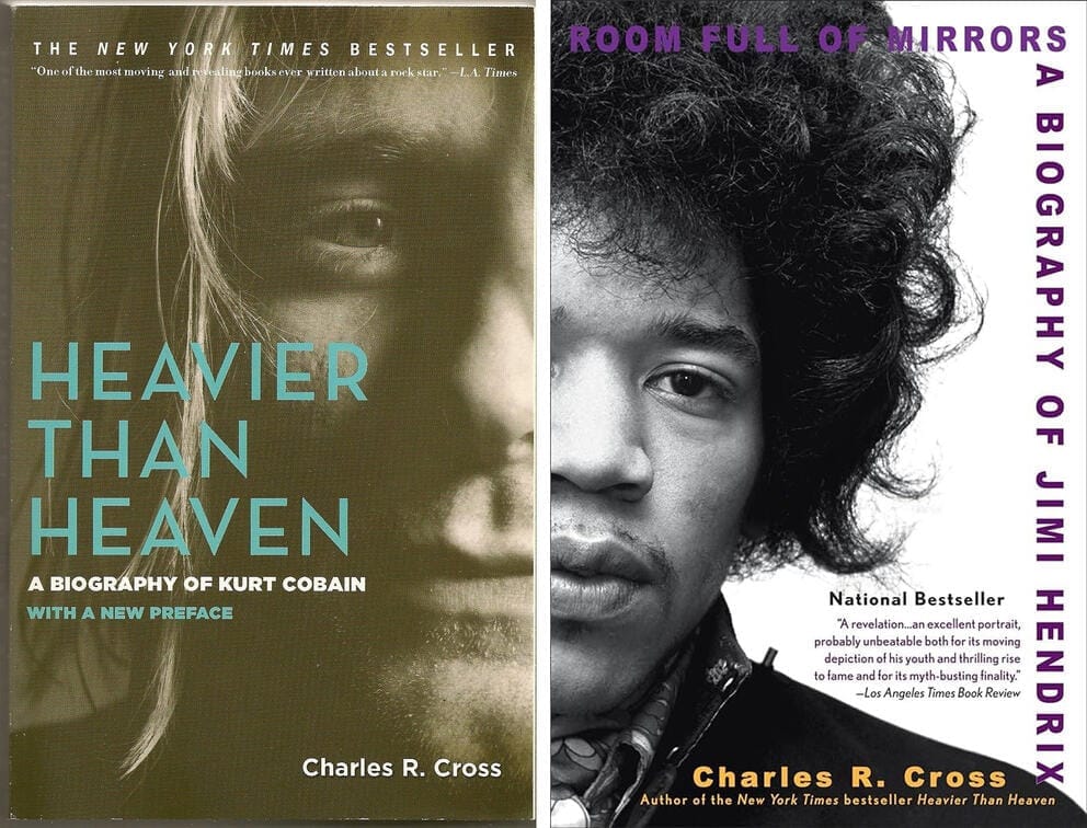 Covers of books Charles R. Cross wrote.