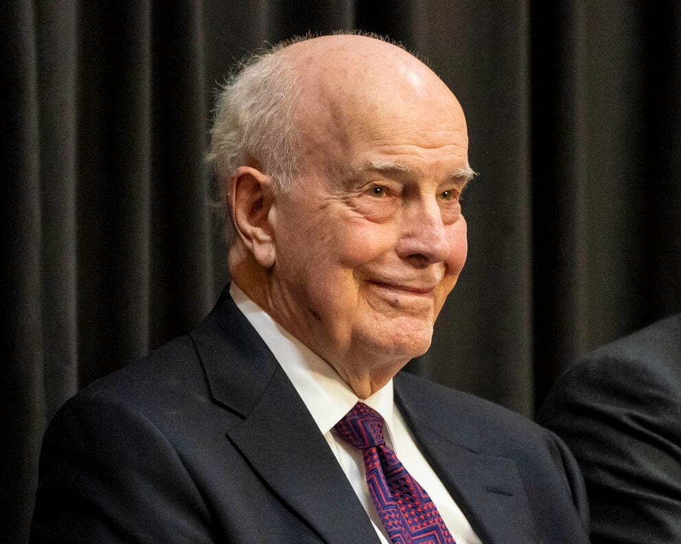 Former Governor Dan Evans at a recent event hosted by the Northwest Power and Conservation Council at the Evergreen State College