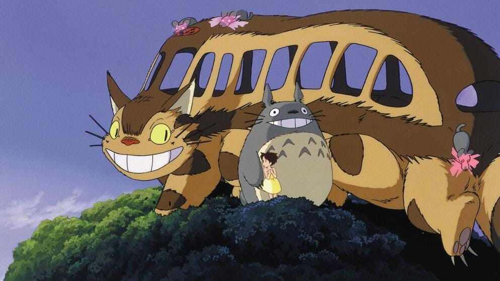 film still from the animated film My Neighbor Totoro