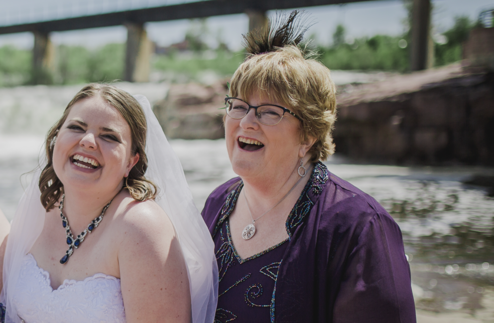 Victoria EH Johnson and their mother Wanda EL Howie at Johnson's 2019 wedding.