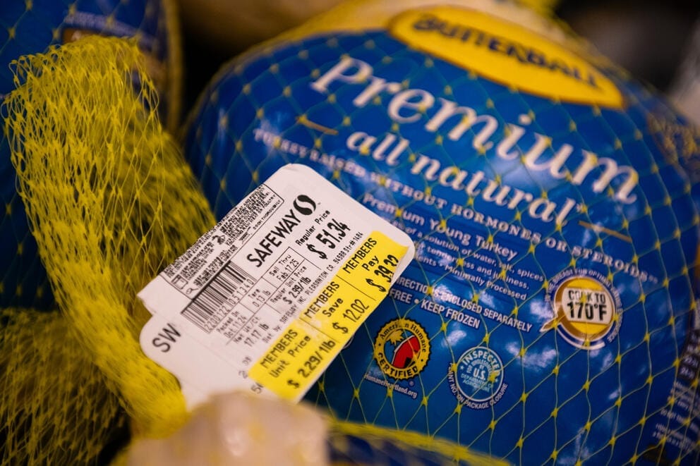 a frozen turkey