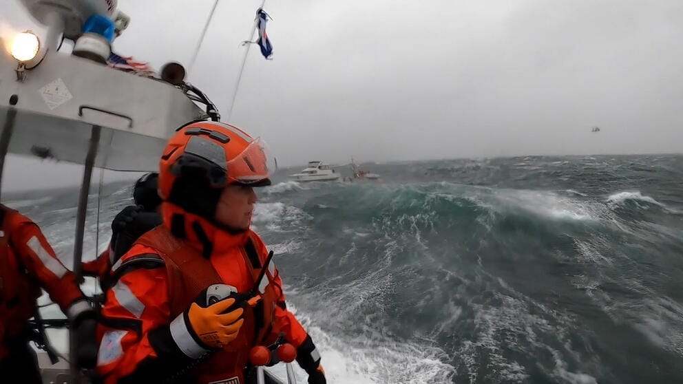 Coast Guard at sea