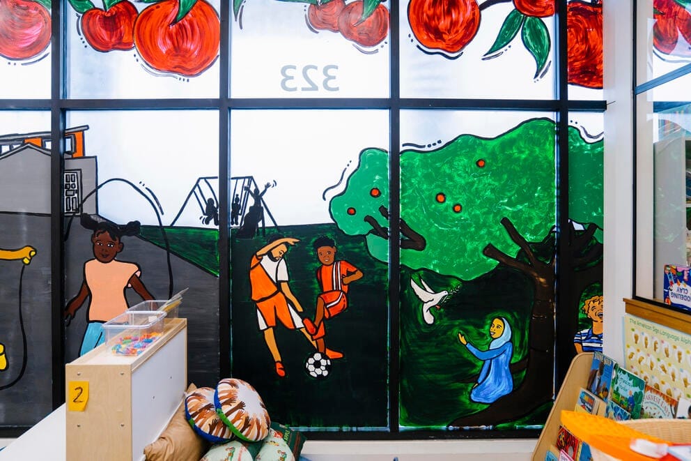 a painted window