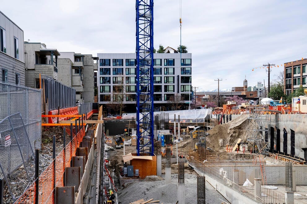 an apartment project under construction