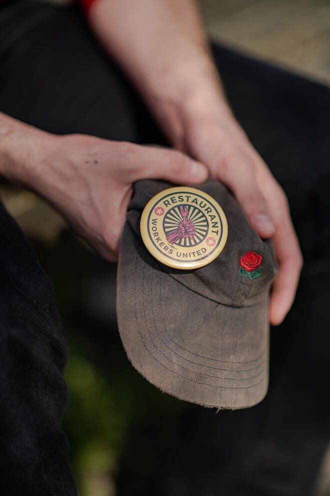 A badge on a hit that says