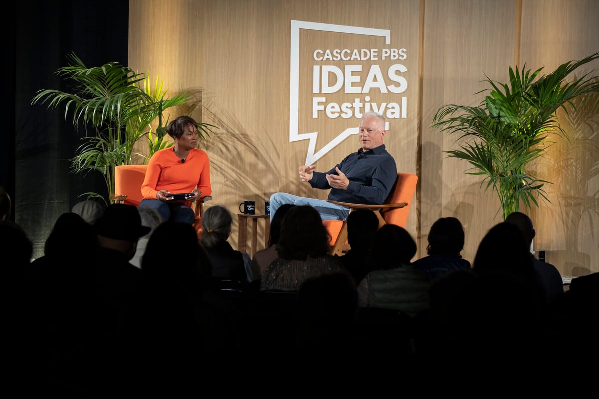 Sitting down with Kenny Mayne at the Cascade PBS Ideas Festival