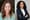 headshots of a white woman with brown hair wearing a green and white shirt and a black woman wearing a dark blue blazer and white shirt