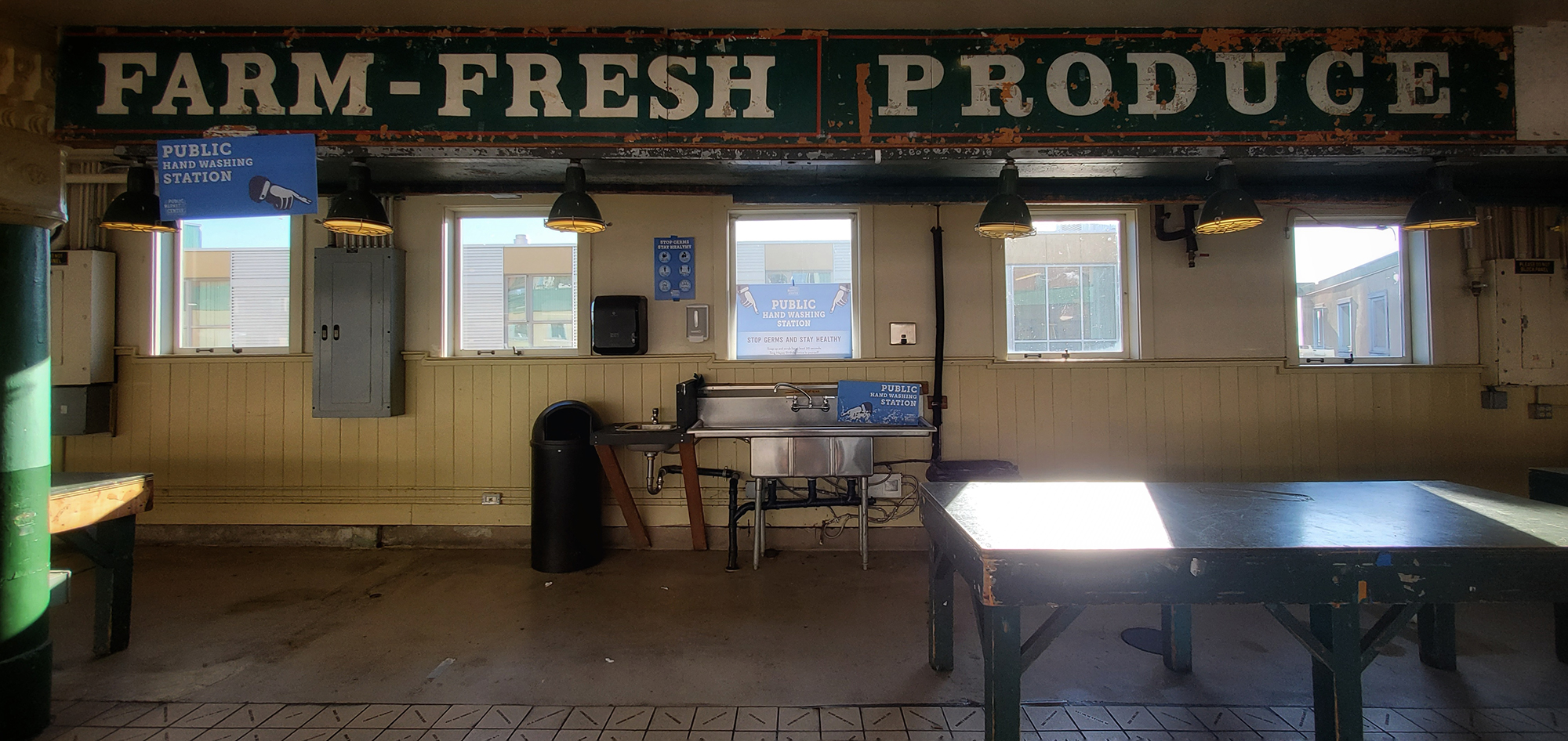 Farm fresh produce stand at Pike Place Market