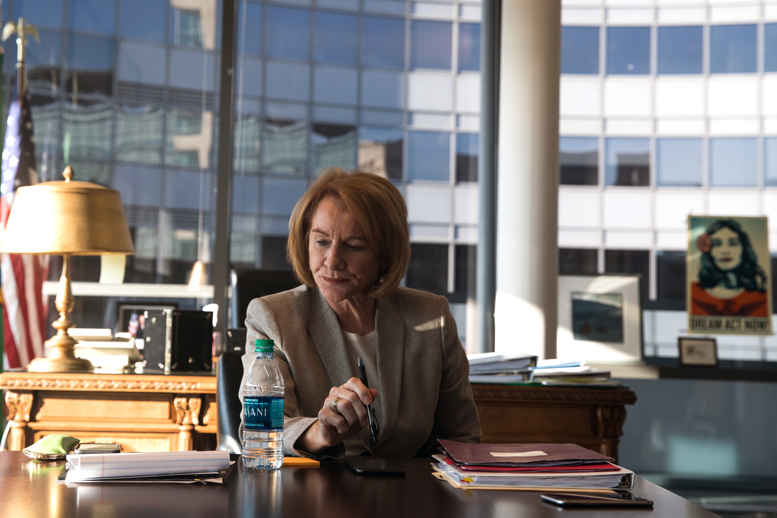 Durkan in her office
