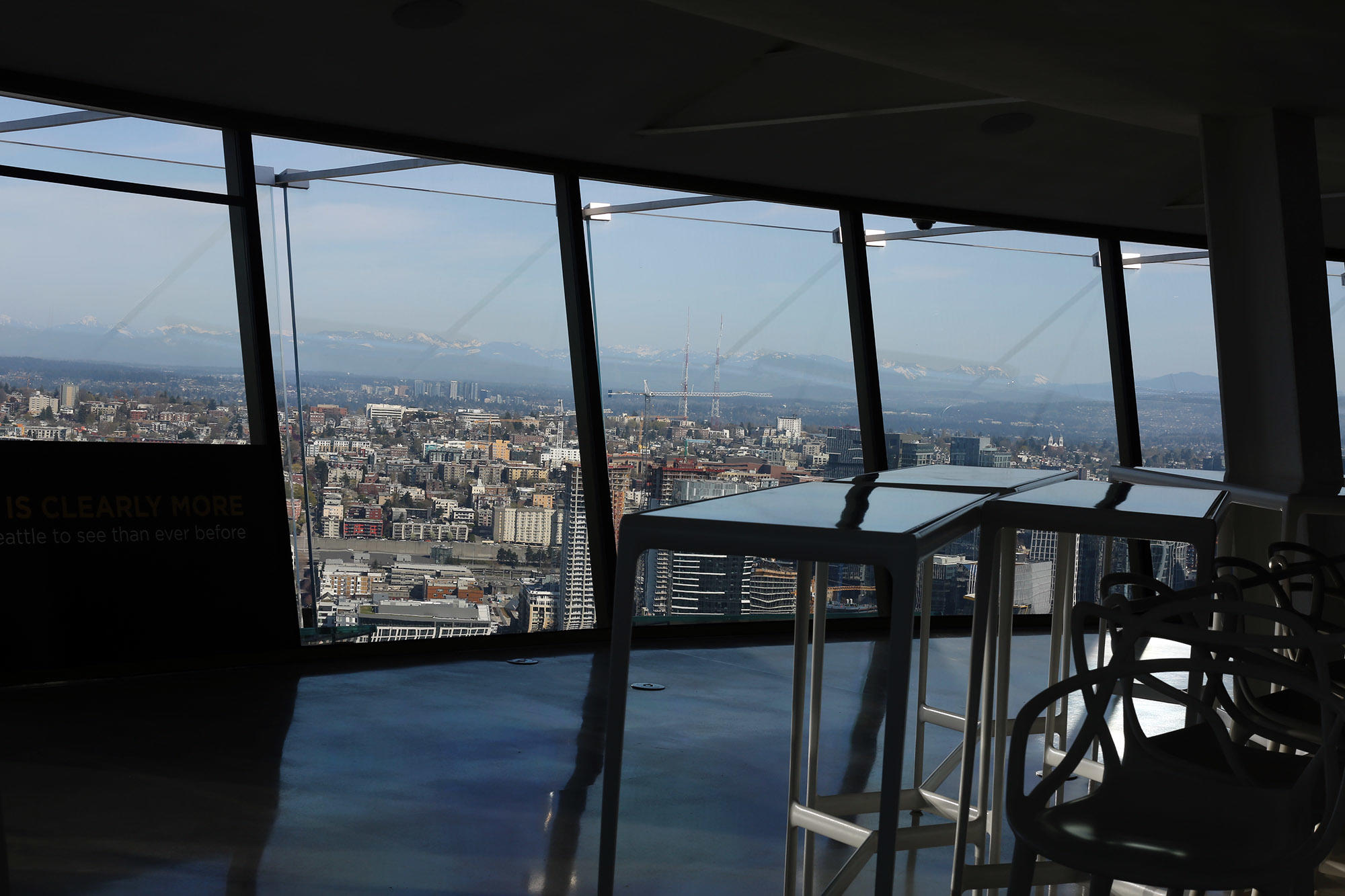 city view from inside Space Needle