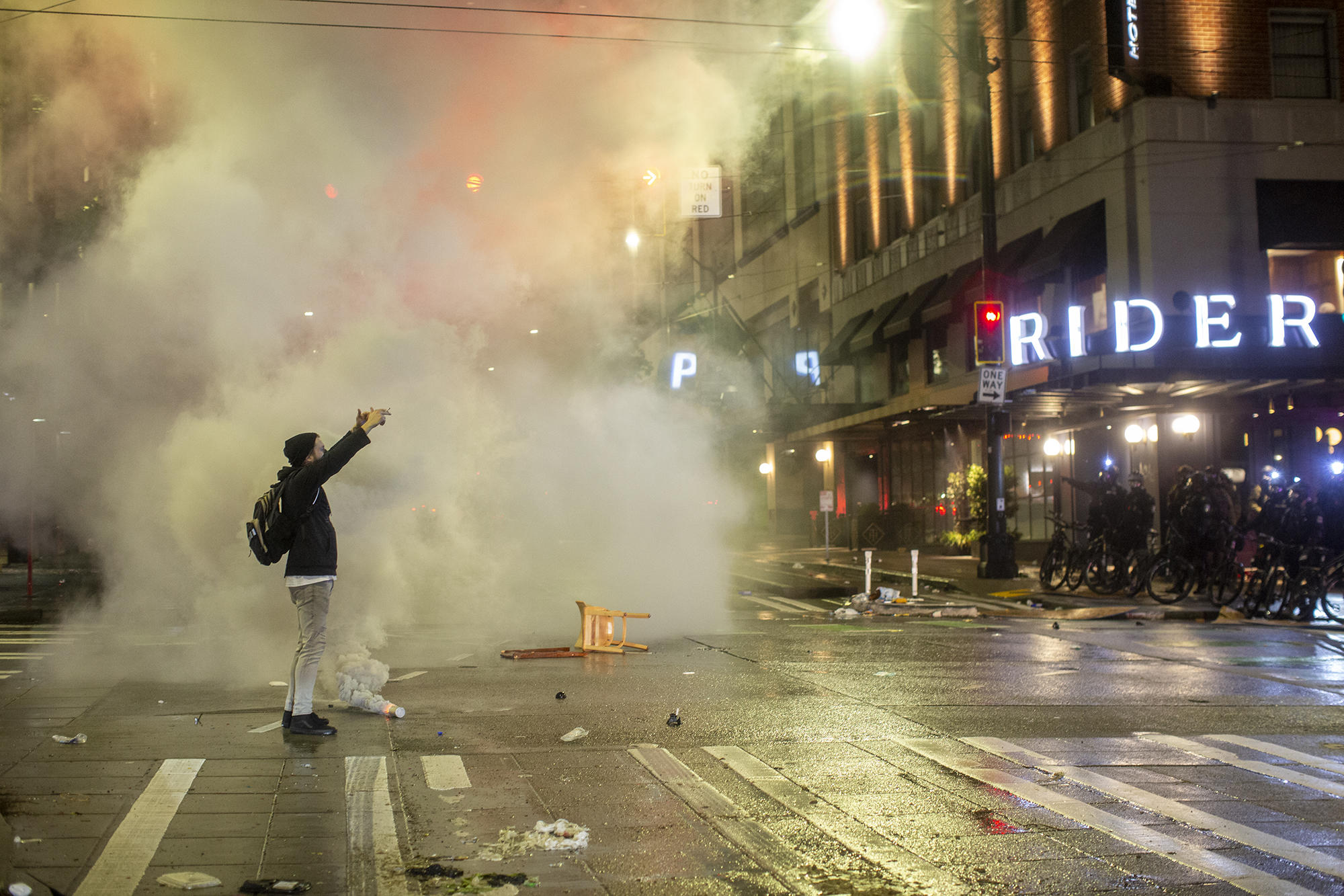 police use tear gas