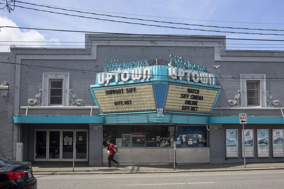 Marquee of the Seattle International Film Festival movie theater