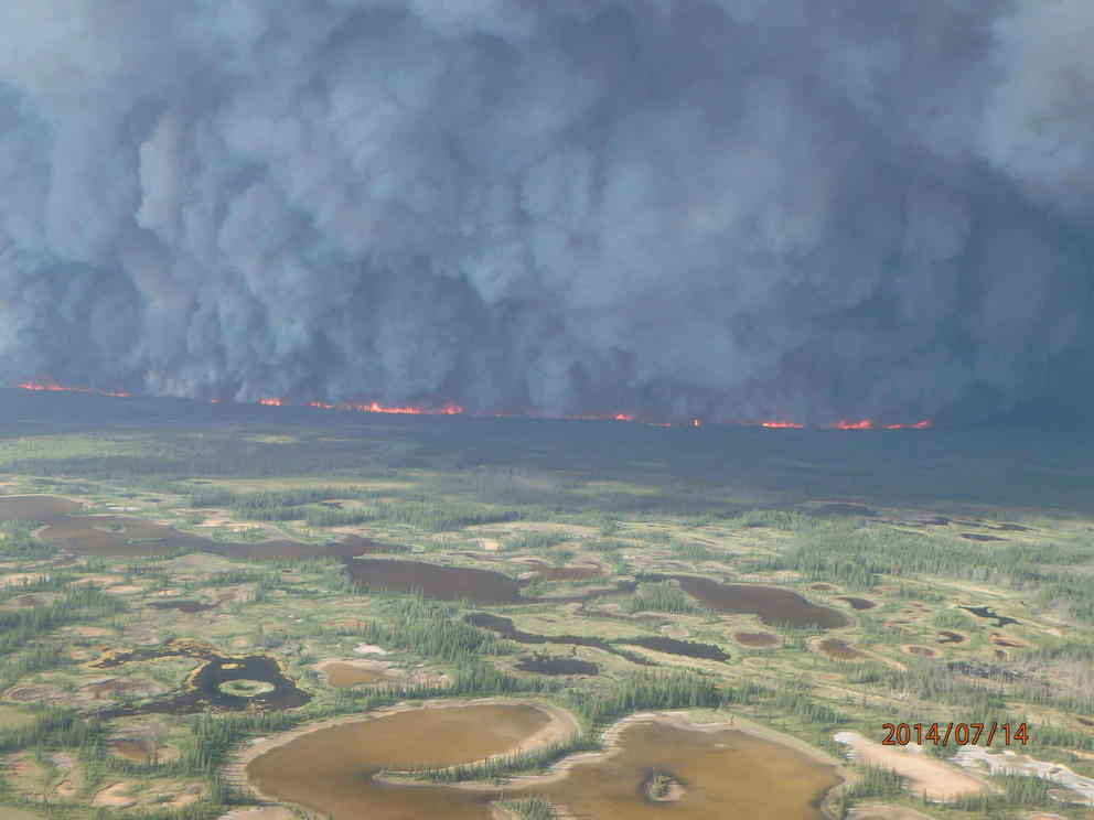 Massive line of wildfire