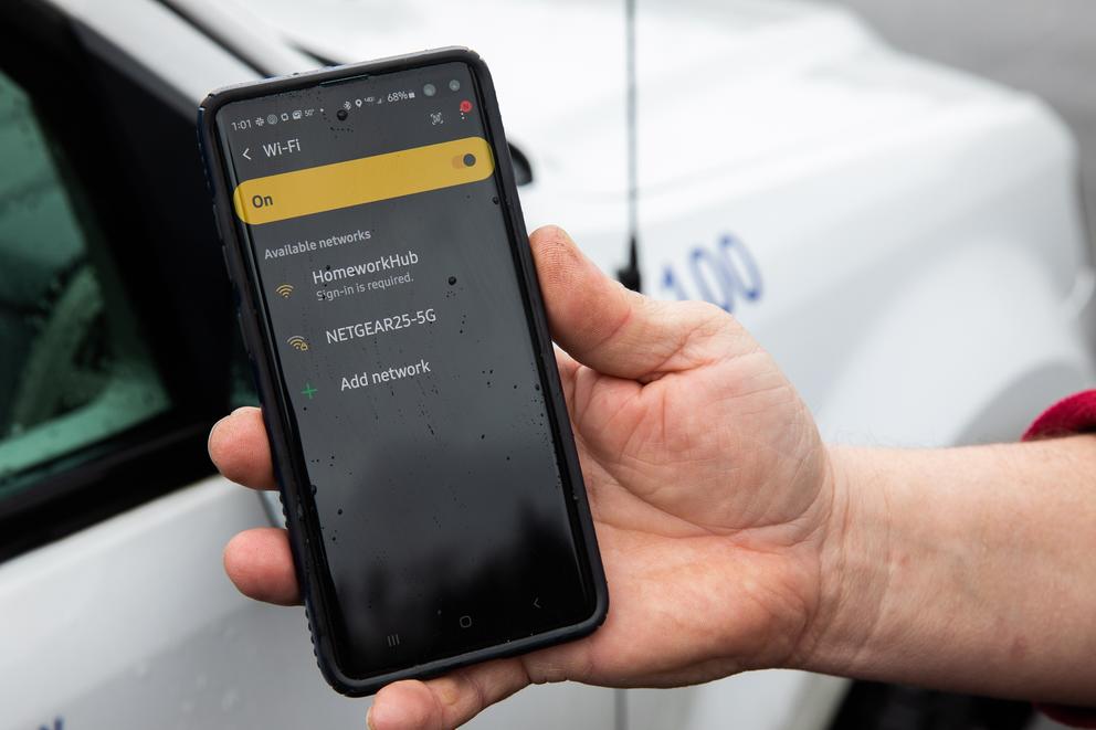 a cell phone with wi-fi networks