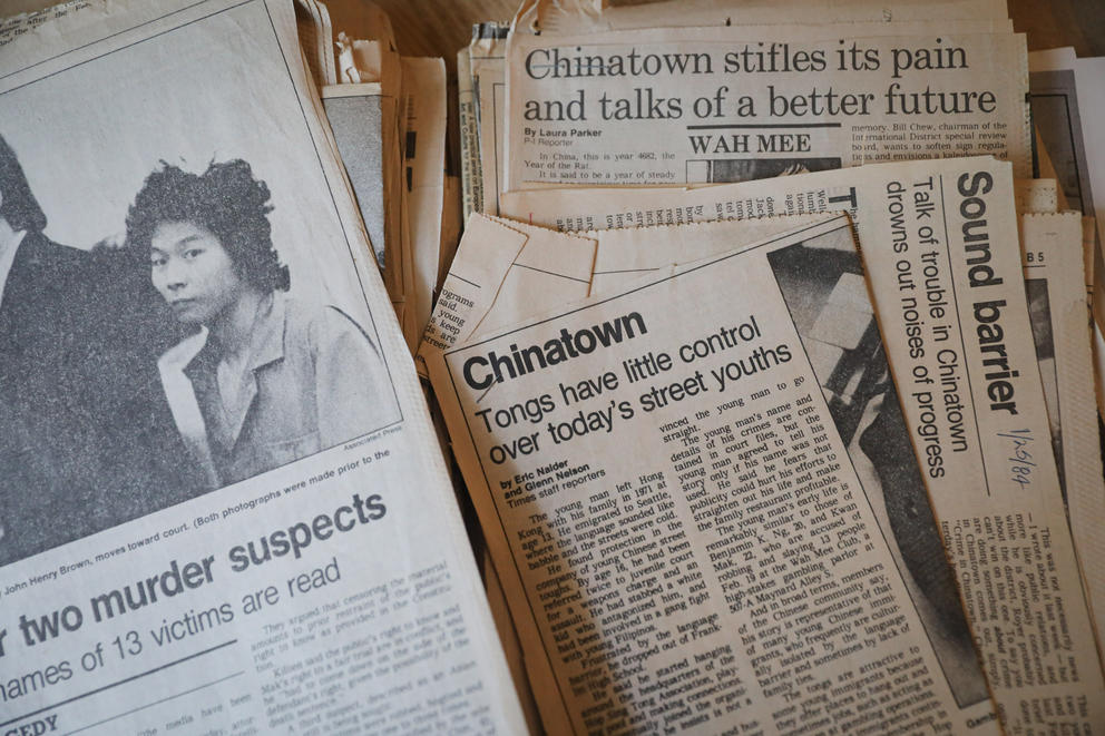 Old newspaper article clippings