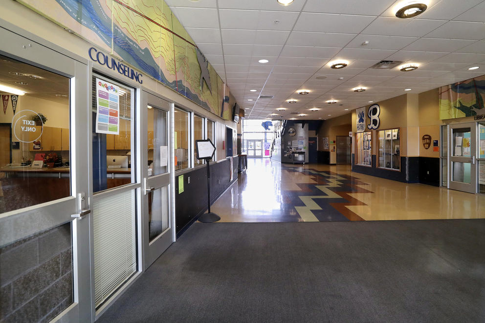 The halls inside Bothell High School
