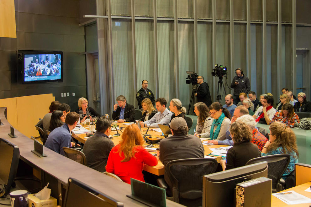 Rountable with homeless advocates