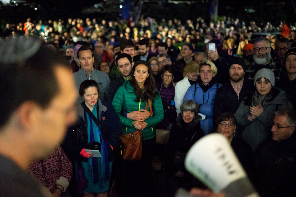 People in the crowd