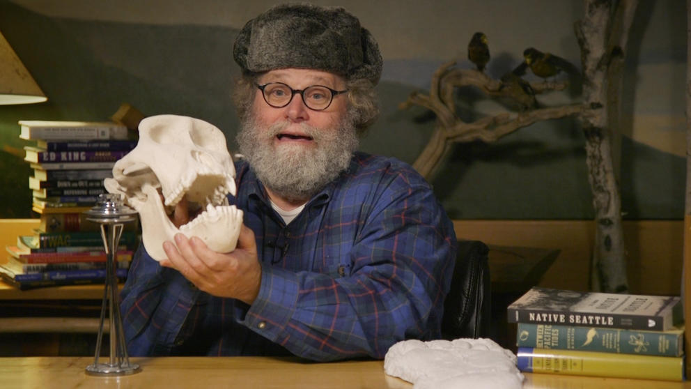 Knute Berger with skull