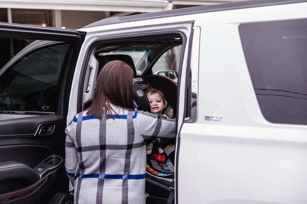Escobedo at car door