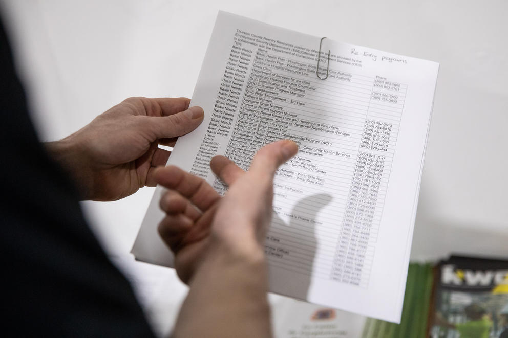 man holding a sheet of paper