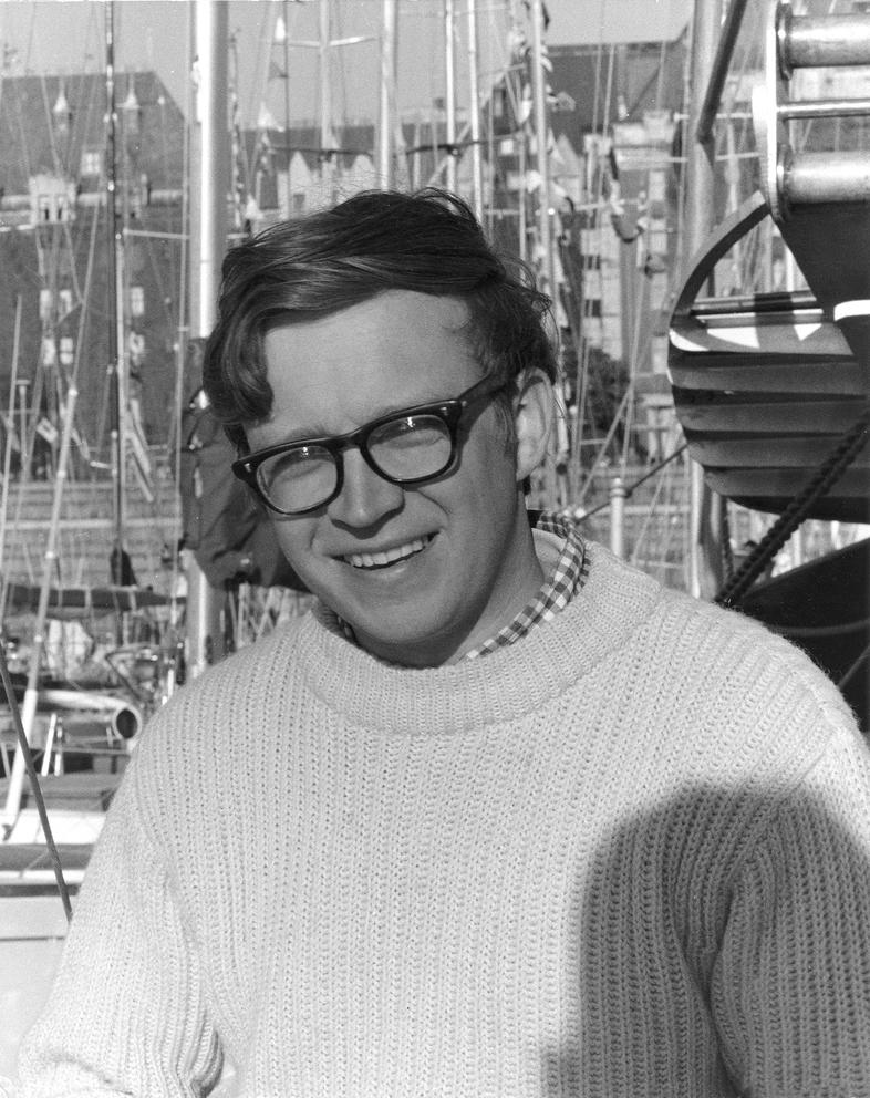 Tom Alberg at a marina sometime in the 1980s