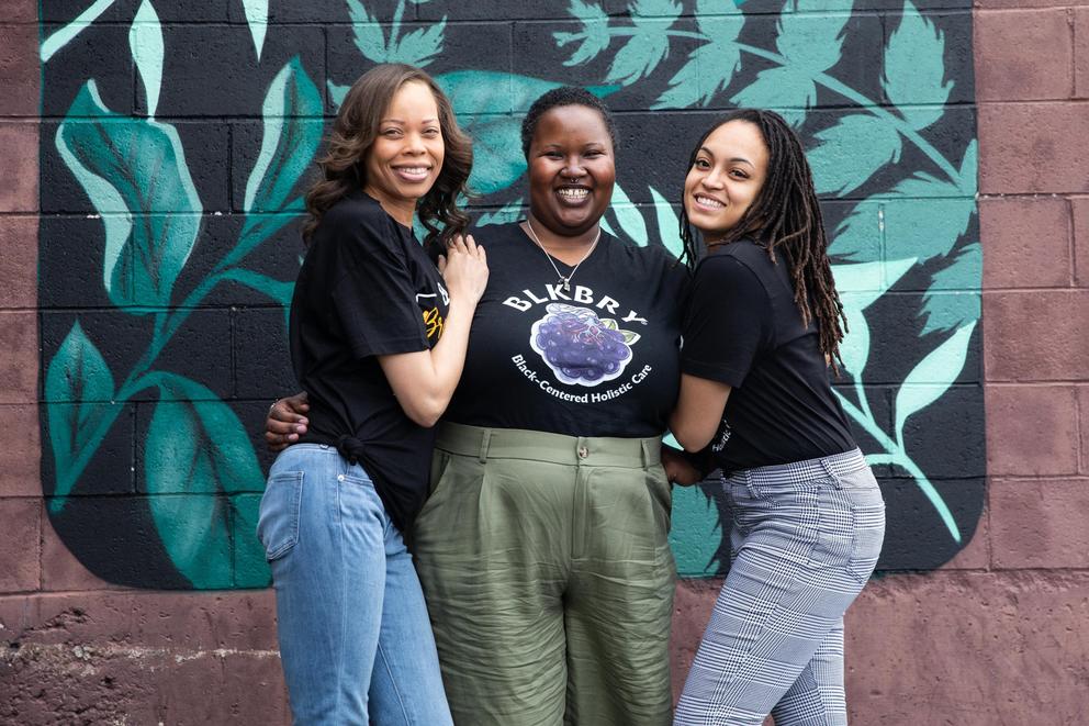 Damarria Davis, Jazmin Williams and Jessy Trevizo of BLKBRY
