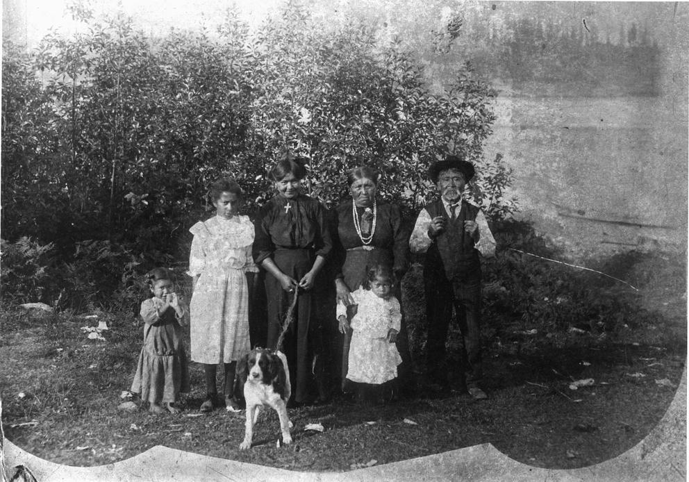 Archival image of a family