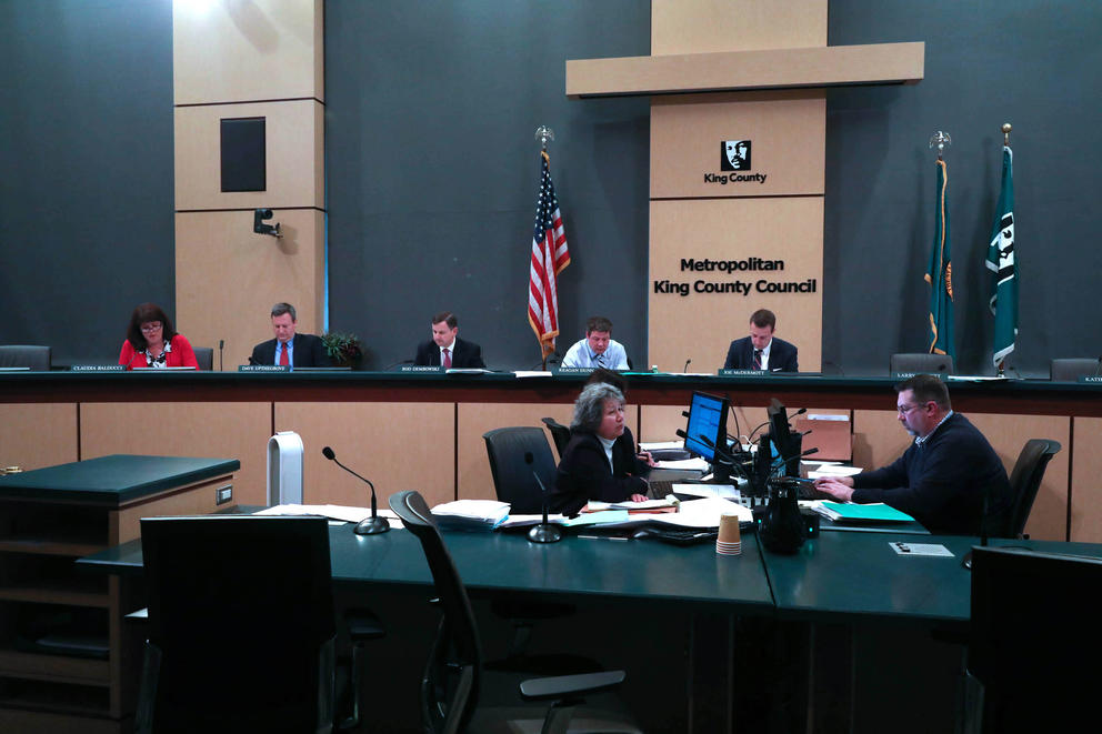 the king county council dais with 