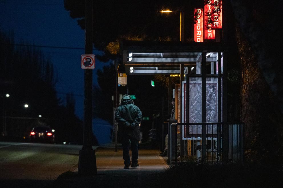 Bus stop on Aurora Ave