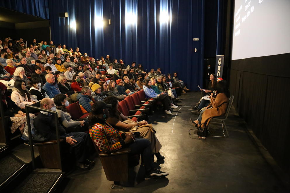 audience watching discussion after screening at SIFF theater