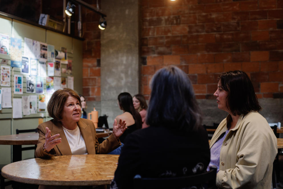 Mayor Lisa Brown meeting with community members
