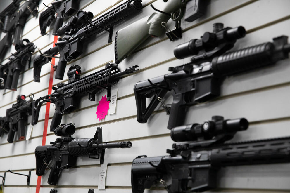 guns on a wall