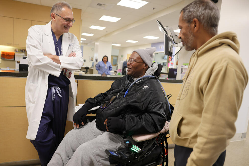 Dr. Sam Arbabi talks with Gregory Briscoe and Darren Christian