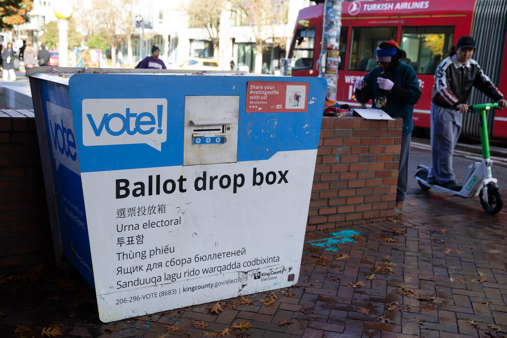 a ballot drop box