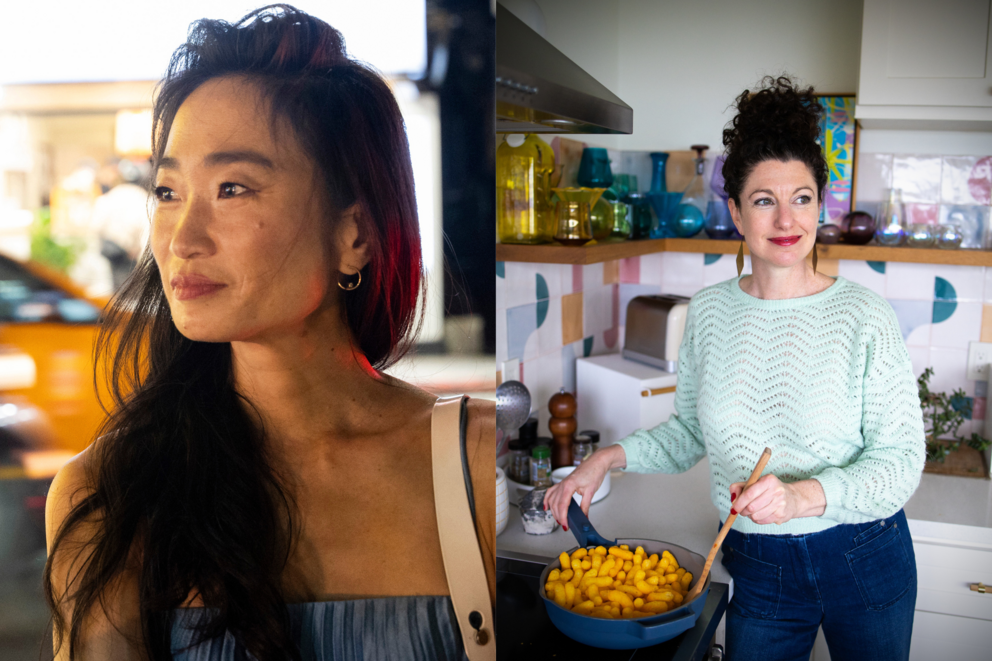 Danielle Chang on left and host Rachel Belle on right