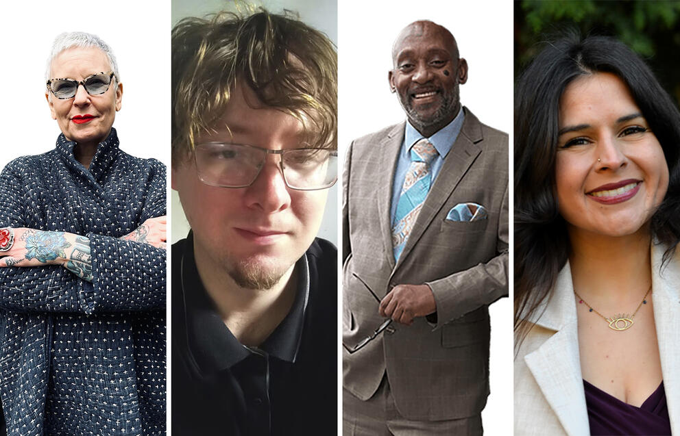 portraits of the four district 8 candidates