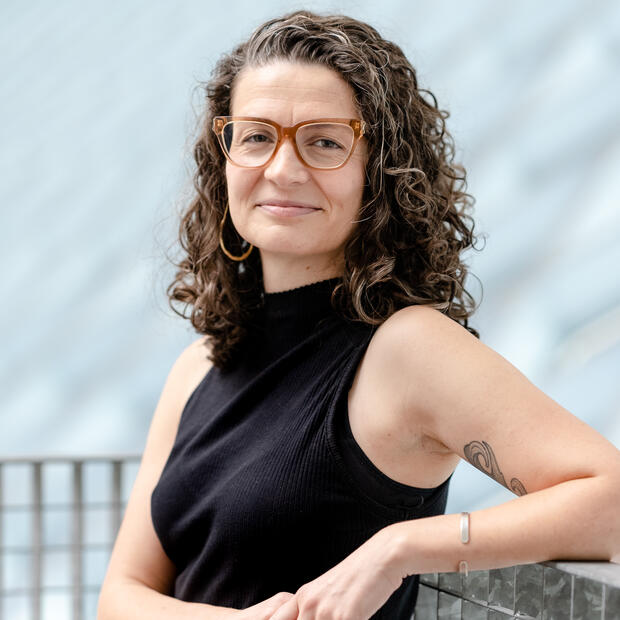 A portrait of Maggie Mertens.