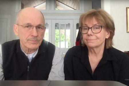 Still from Bainbridge Couple: Contracting the Virus