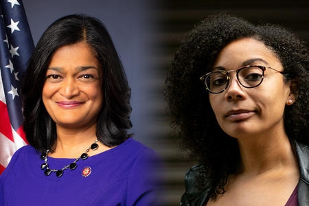 Pramila Jayapal and Crystal Paul
