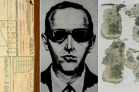 Boarding pass, artist sketch, 20 dollar bills