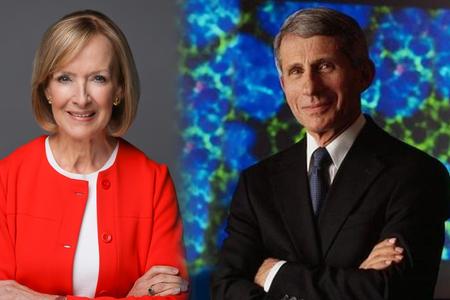 Judy Woodruff and Anthony Fauci