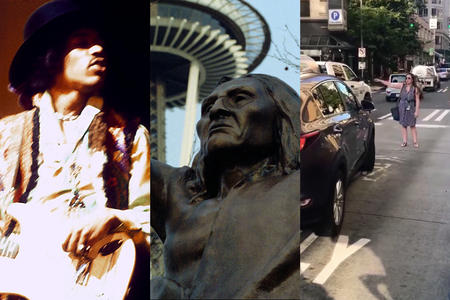 Jimmy Hendrix, Chief Seattle, and Bus Lane Woman