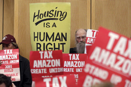 Housing is a human right sign