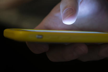 Thumb on phone