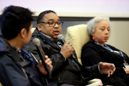 Kevin Stuckey speaking at Crosscut Festival