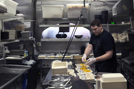 Chefs preparing food