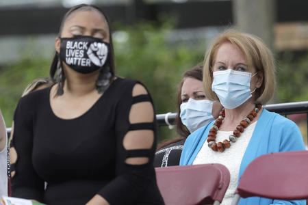 Mayor Durkan at a rally