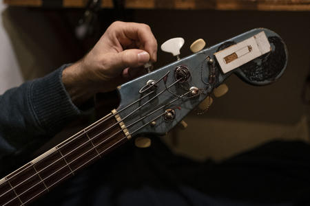Tuning a guitar
